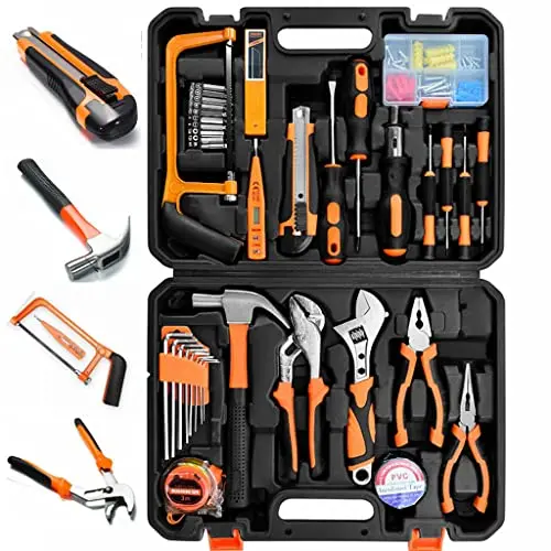 100-In-1 Portable Tool Kit – Heavy-Duty Forged Steel Manual Tools In A Sturdy Carry Case, Ideal For Home, Workshop, Carpentry, And Office Repairs 1