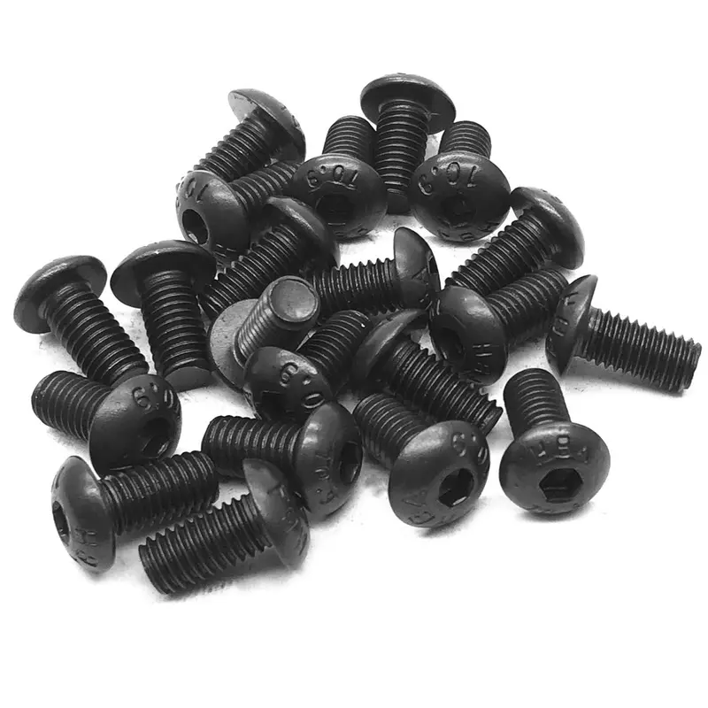 100-Piece Stainless Steel Round Head Hex Socket Screws – General Purpose, Metric Sizes, Allen Drive 1