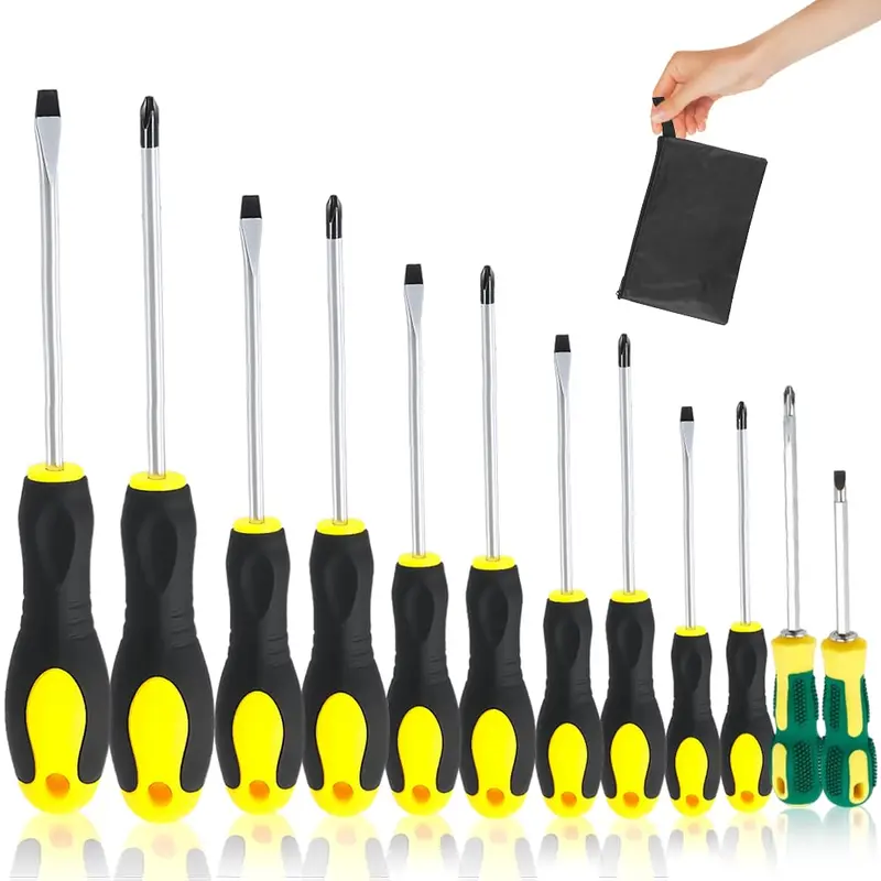 12-Piece Extra-Long Magnetic Precision Screwdriver Set — Modular Design For Mobile, Laptop & Gaming Console Repairs 1