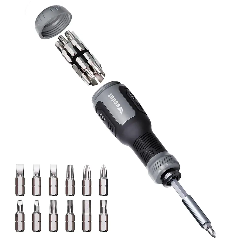 13-In-1 All-In-One Heavy-Duty Bit Driver Kit: Flat, Torx, Hex, Square, And Nut Driver 1