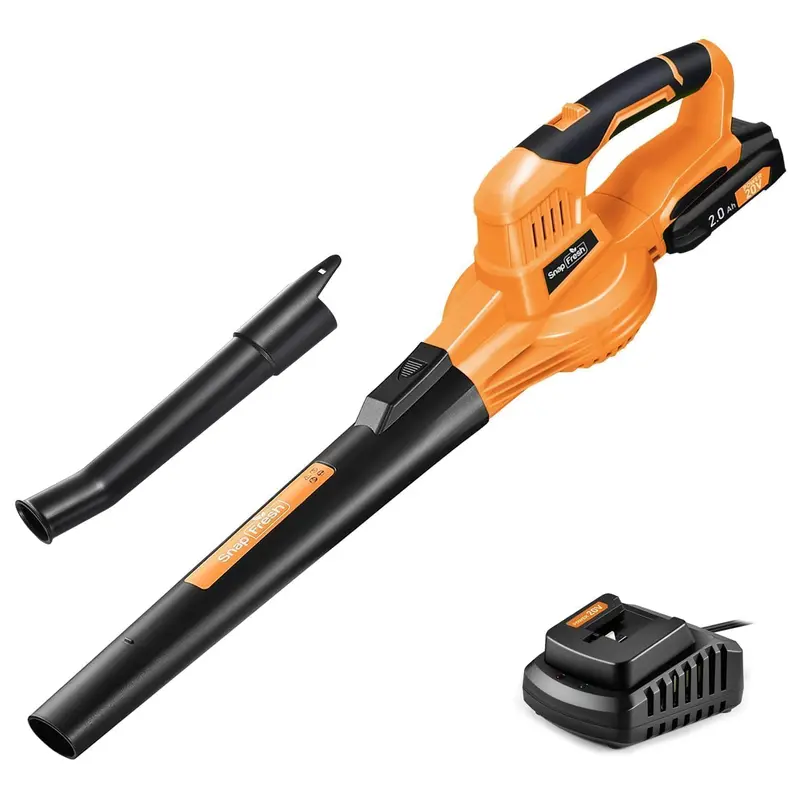 20V Cordless Leaf Blower – Lightweight Battery-Powered Yard Cleaner With Snow-Blowing Capability (Battery + Charger Included) 1