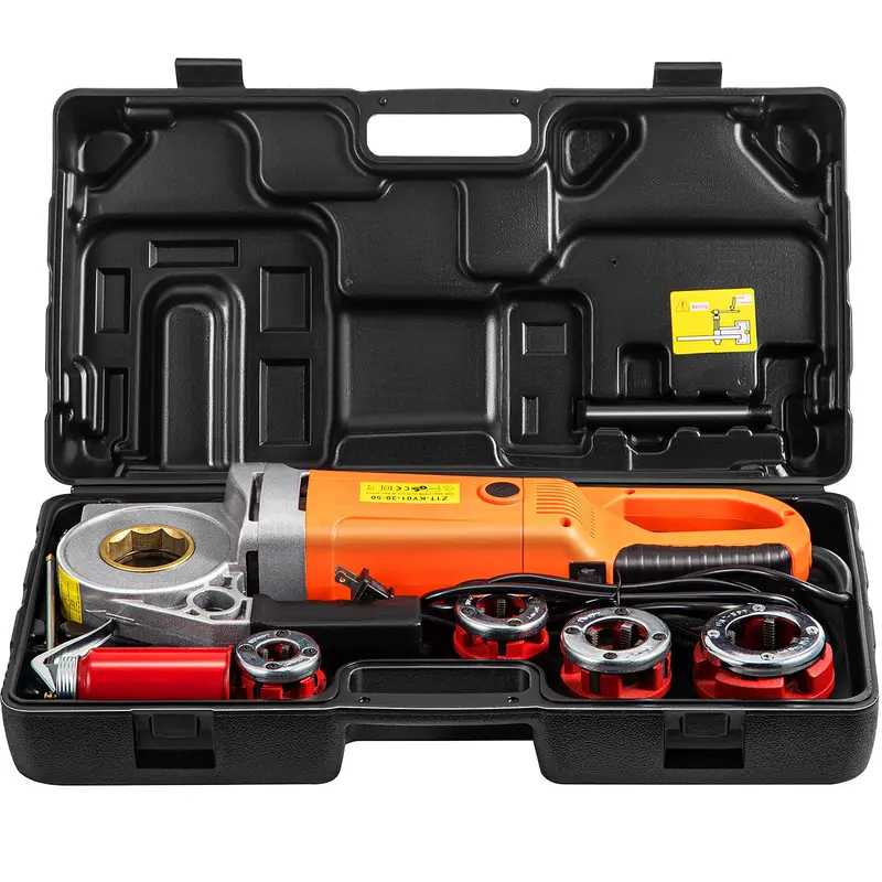 2300W Electric Pipe Threading Machine – 110V Copper Motor With 4 Dies (1/2"–1 1/4") 1