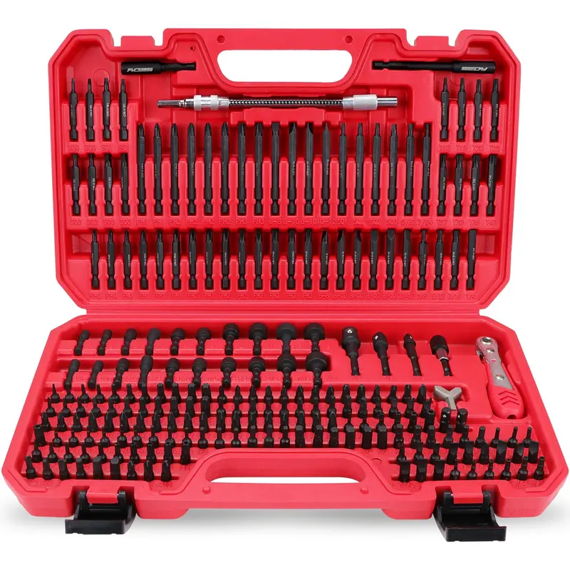 232-Piece Screwdriver & Impact Bit Set – Cr-V Bits, Security Drivers, Nut Drivers, Ratchet Wrench & Bit Organizer 1