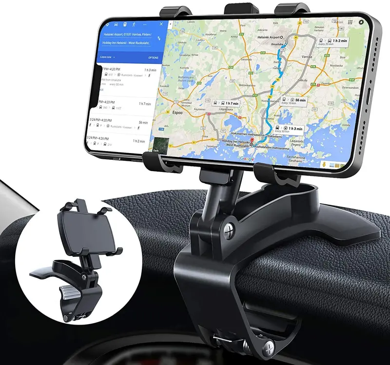 3-In-1 Rotating Car Phone Mount – Mirror, Visor & Dashboard Holder With 360° Adjustment 1