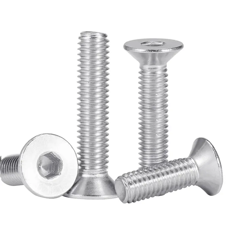 30-Pack M6 X 30 Mm Flat Head Socket Cap Screws – A2 Stainless Steel (304), Full Thread, Bright Finish 1