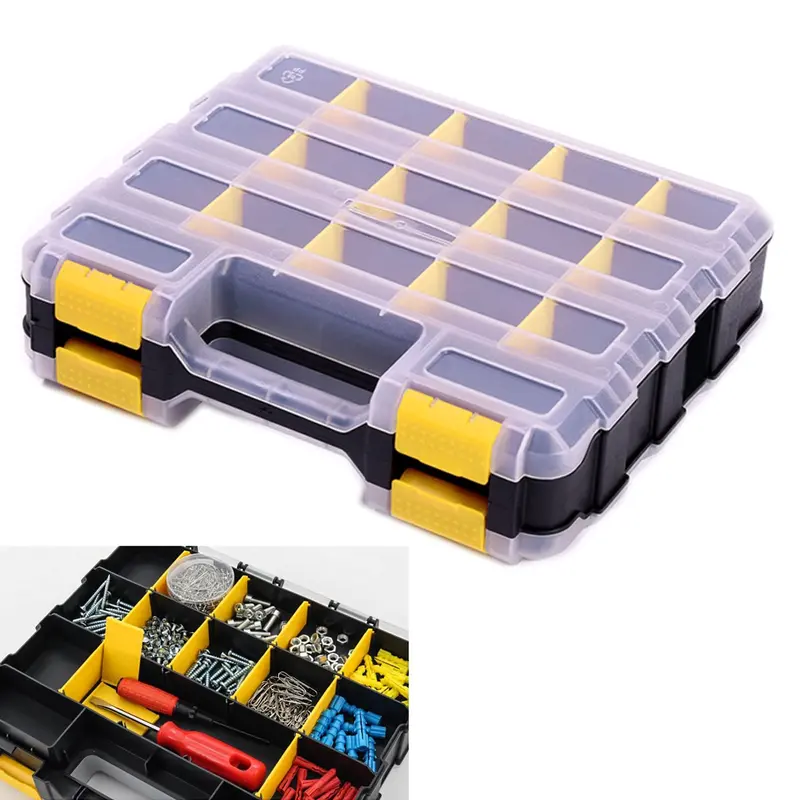 34-Compartment Dual-Sided Screw & Fastener Organizer – Removable Plastic Dividers For Nuts, Bolts, Nails, And Small Hardware 1
