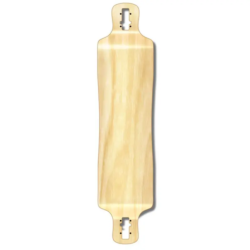 40-Inch Natural Finish Punked Lowrider Longboard Deck 1