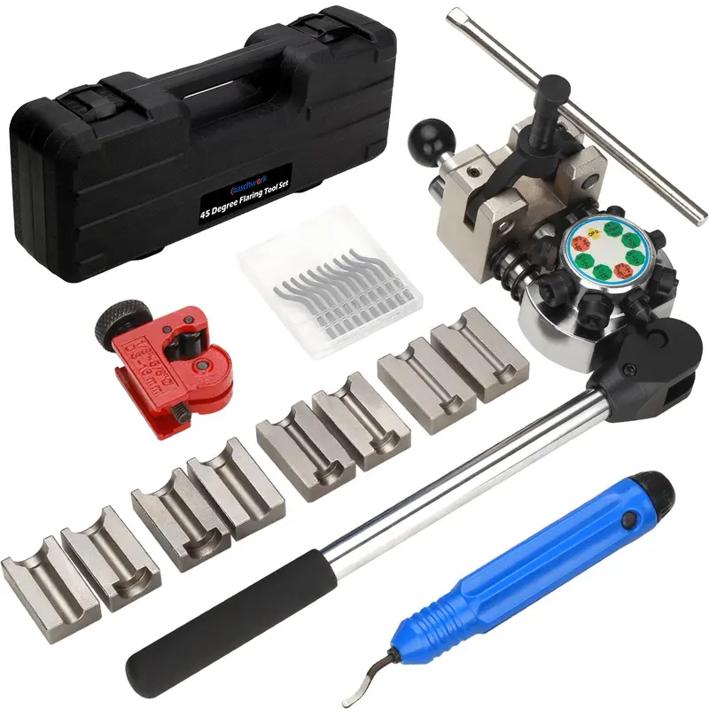 45° Brake Line Flaring Set – Compatible With 3/16", 1/4", 5/16", And 3/8" Tubing 1