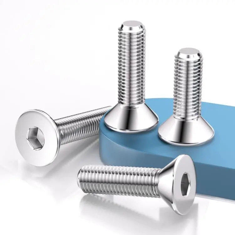 5-Pack M8 X 80 Mm Countersunk Flat Head Socket Screws – Din 7991, A2 Stainless Steel (304), Bright Finish 1