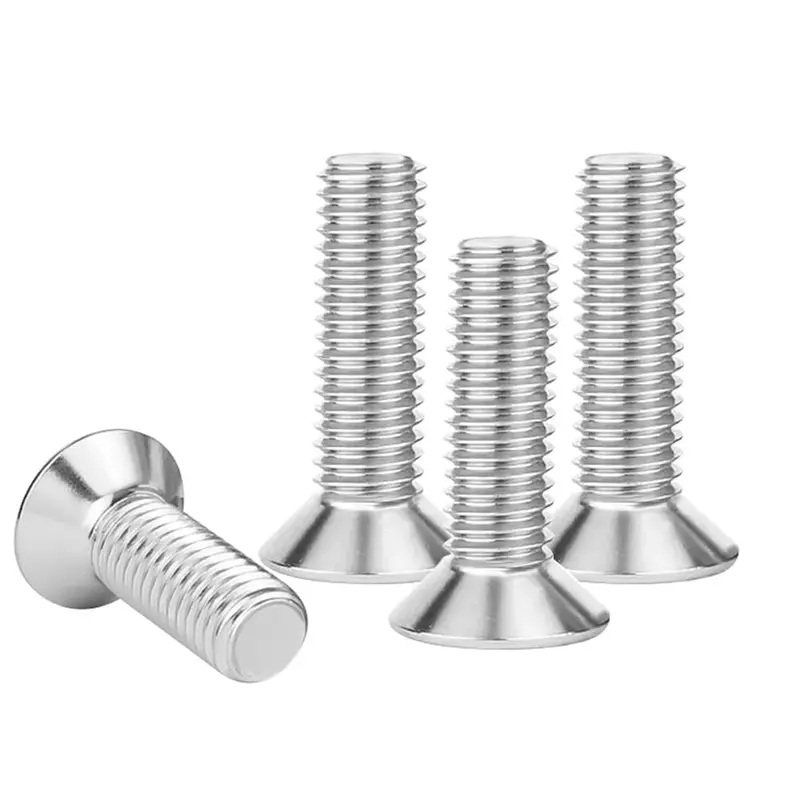 50-Pack 304 Stainless Steel Hex Socket Flat-Head Screws – M5 × 20Mm, Full Thread, Bright Finish 1