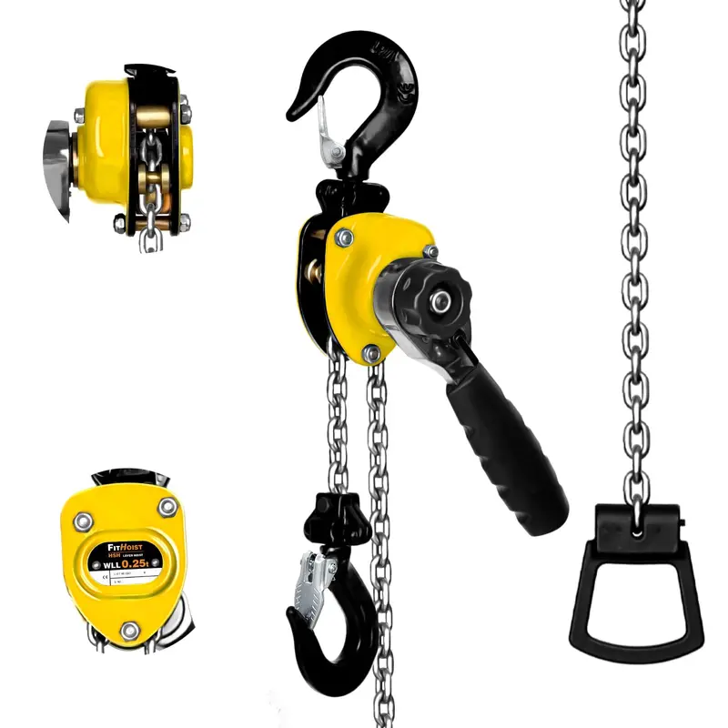 550-Lb (¼-Ton) Manual Chain Hoist – 10-Foot Lift, G80 Alloy Steel Chain, Dual Heavy-Duty Hooks 1