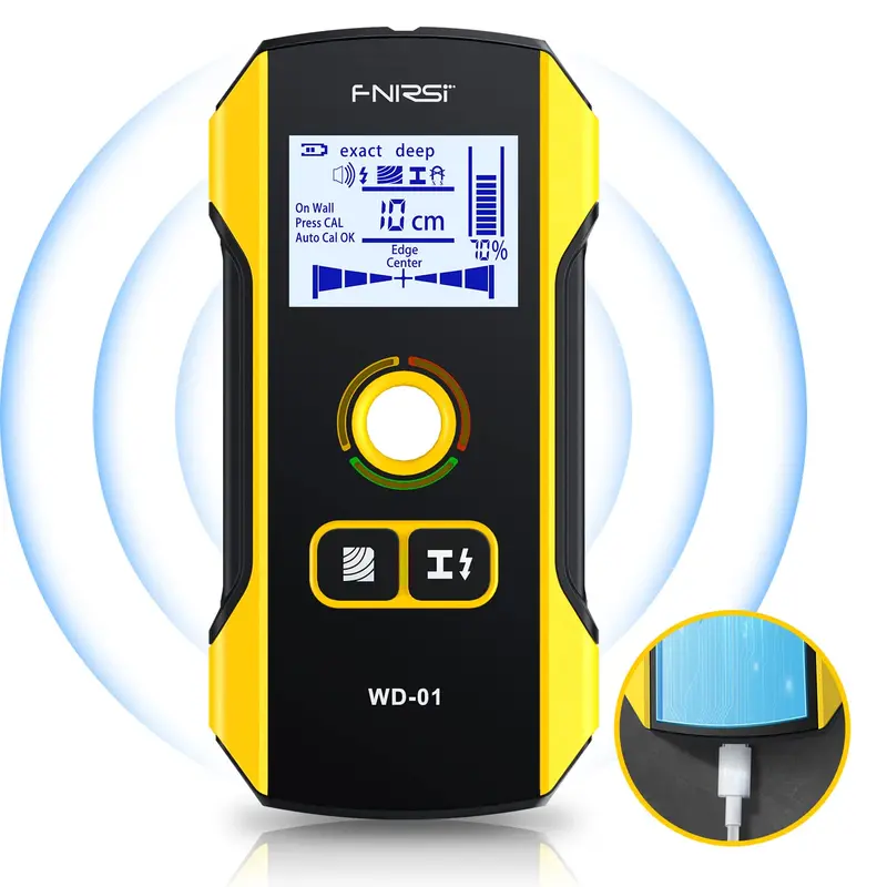 6-In-1 Upgraded Electronic Wall Scanner – Edge & Center Wood Detection, Ac Wire & Joist Locator 1
