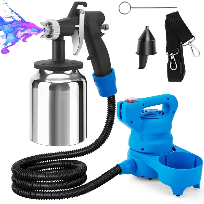 700W Hvlp Paint Sprayer – 800Ml Tank, 3-Spray-Mode System, Ideal For Automotive Refinishing, Walls, Fences, And Home Renovation (Blue) 1