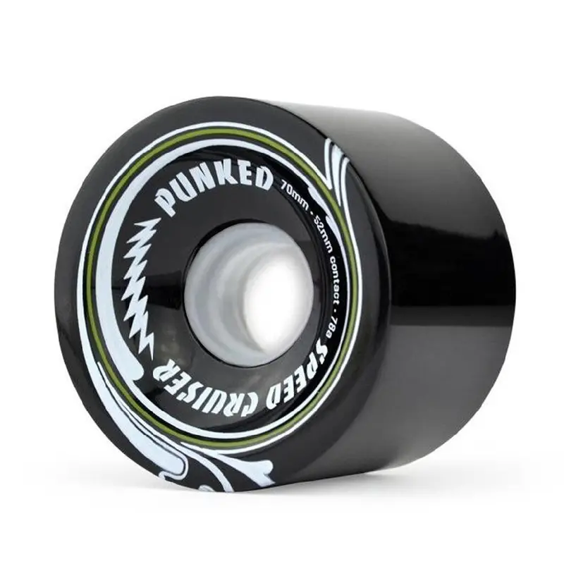 70Mm Solid Black Speed Cruiser Longboard Wheels 1