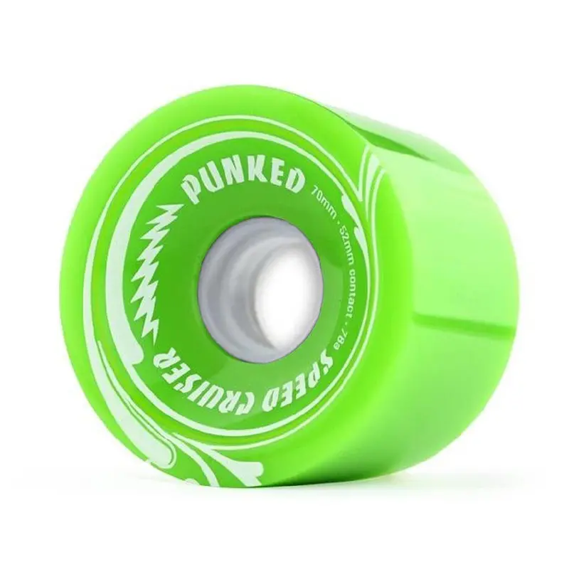 70Mm Solid Green Speed Cruiser Longboard Wheels 1
