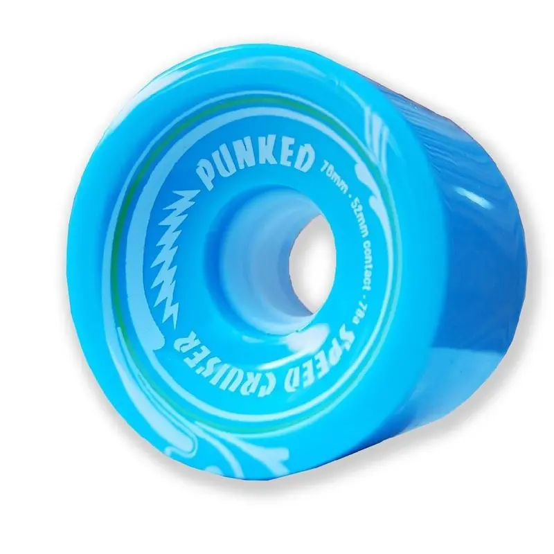 70Mm Solid Light Blue Speed Cruiser Longboard Wheels 1