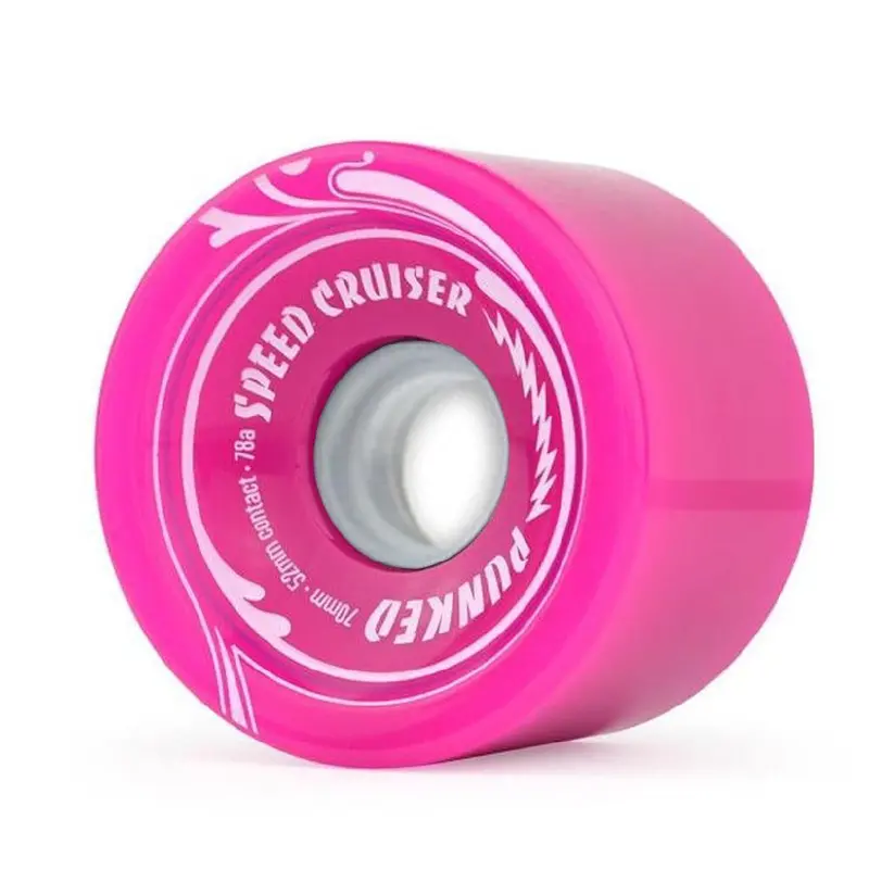 70Mm Solid Pink Speed Cruiser Longboard Wheels 1