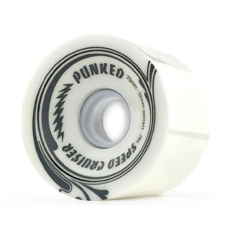 70Mm Solid White Speed Cruiser Longboard Wheels 1