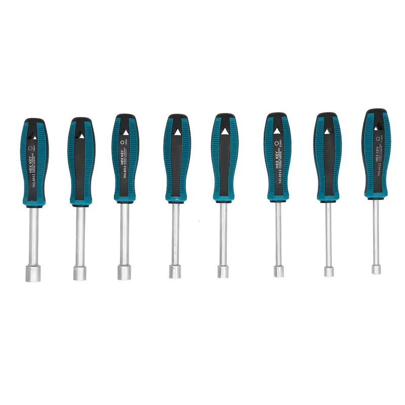 8-Piece Deep-Hole Alloy Steel Nut Driver Set With Non-Slip Ergonomic Handles 1