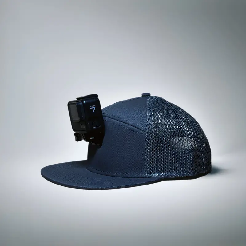 Actionhat Custom 7-Panel Charcoal Mesh Flat-Bill Cap 1