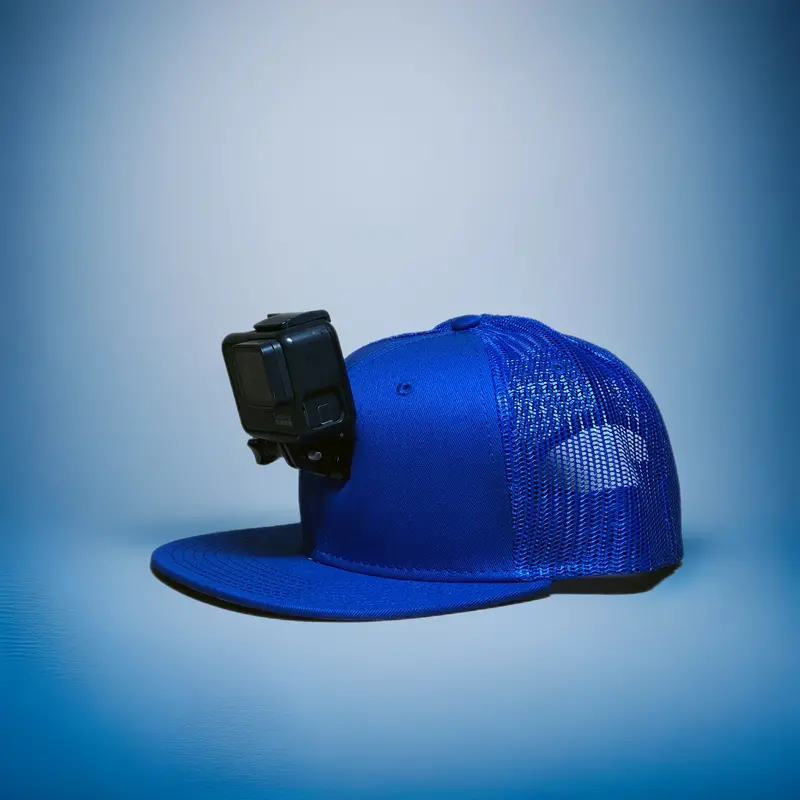 Actionhat Custom Blue Mesh Flat-Bill Cap 1