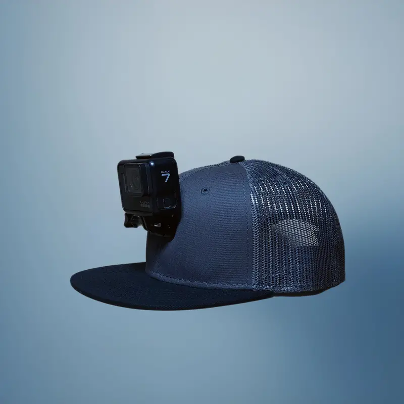 Actionhat Custom Charcoal Mesh With Black Flat-Bill Cap 1