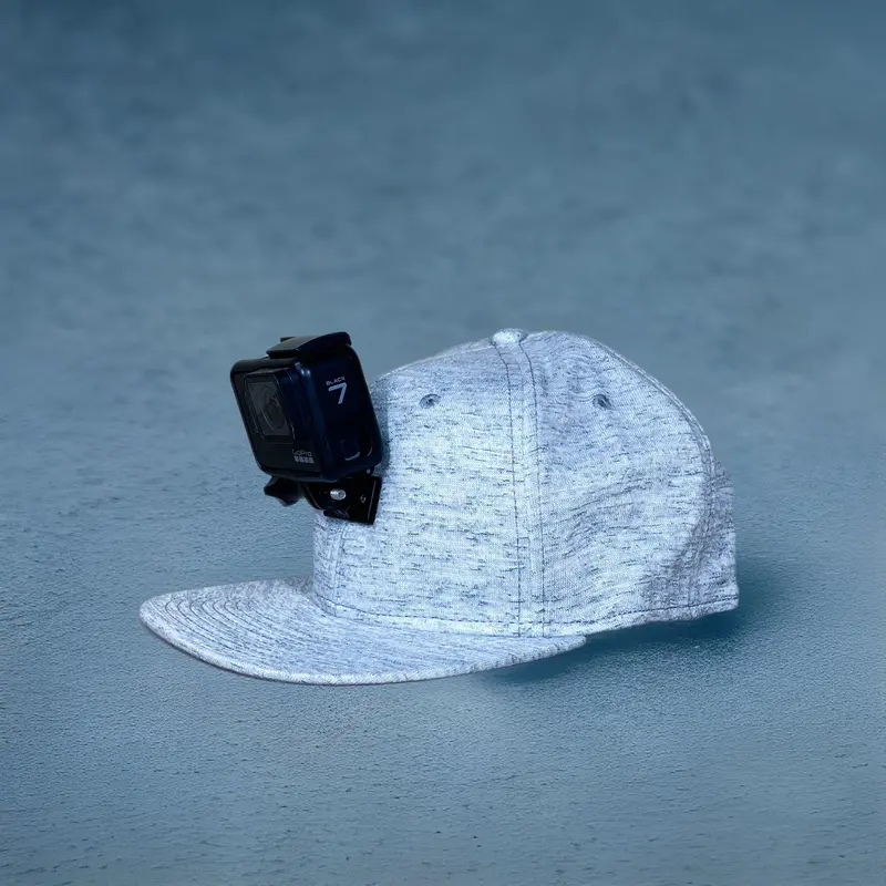 Actionhat Custom Heather Gray Comfort-Fit Flat-Bill Cap 1