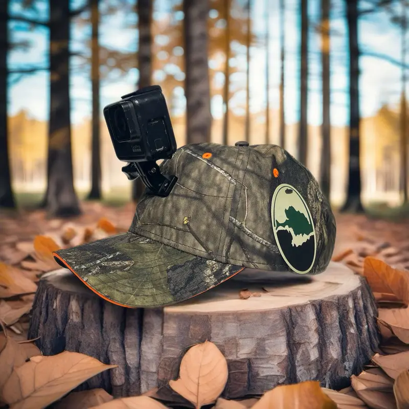 Actionhat Custom Mossy Oak Break Up Country Camo Curved-Bill Cap With Orange Accents 1