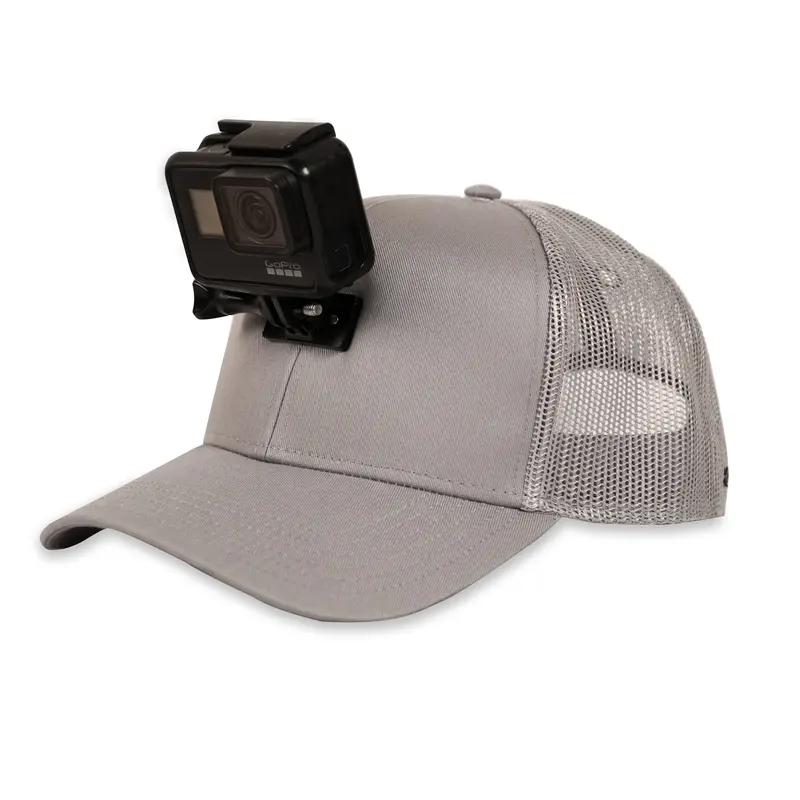Actionhat Mesh Cap: Gray Curved Brim Style 1