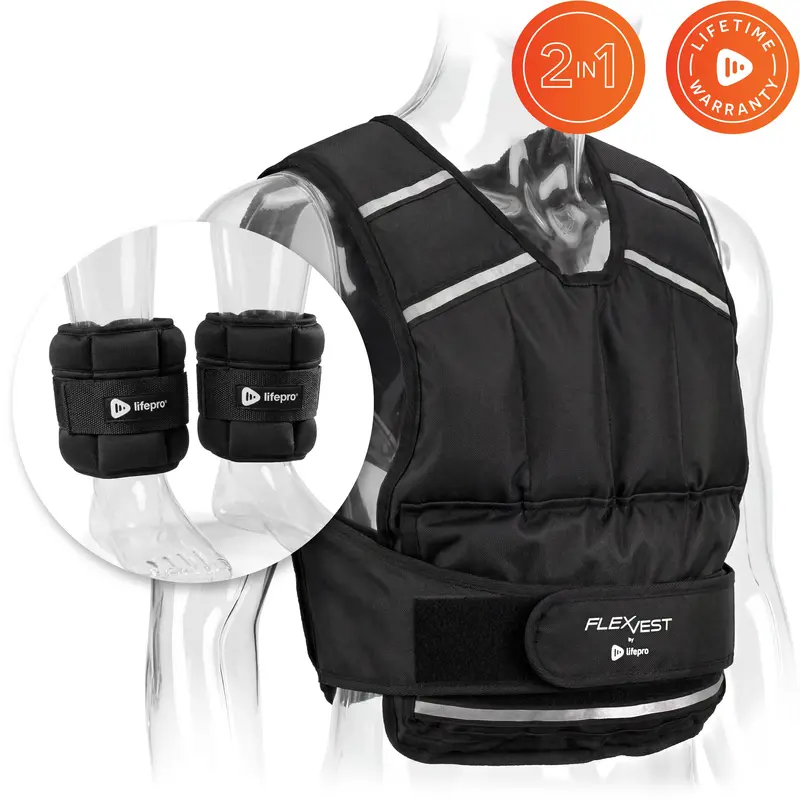 Adjustable Weighted Flexvest With Ankle Weights For Men And Women 1