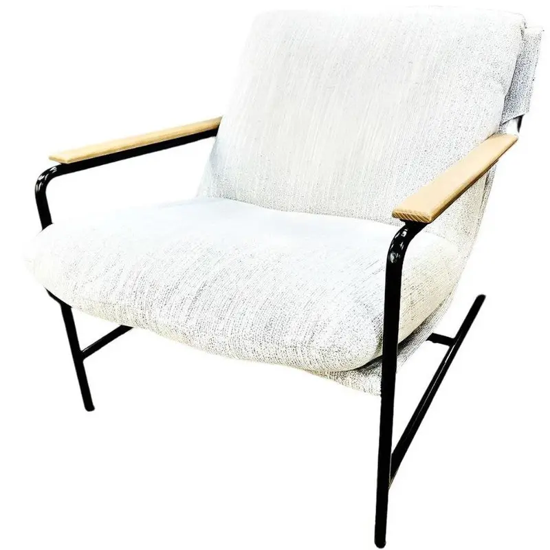 Aiden & Ivy Beige Fabric Sling Accent Chair 1