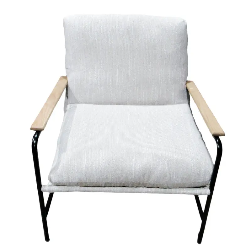 Aiden & Ivy Beige Fabric Sling Accent Chair 1
