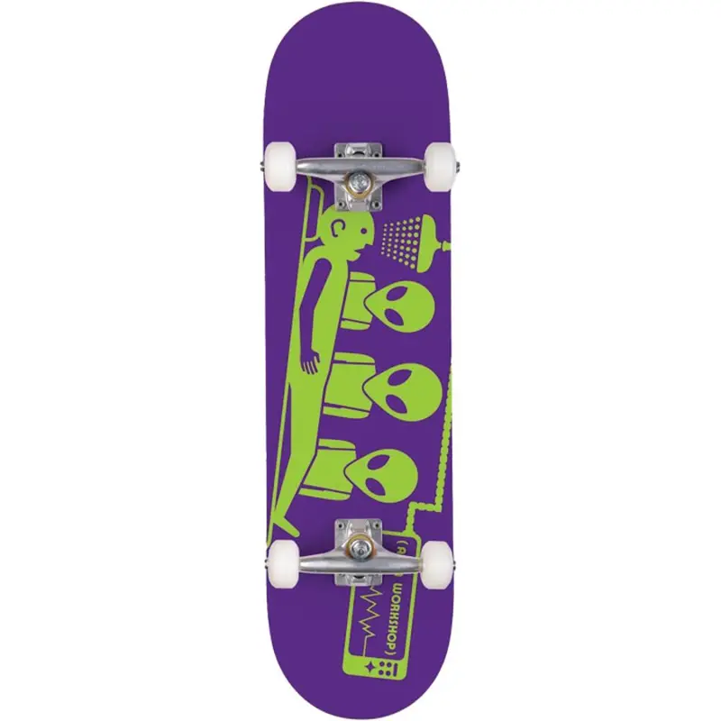 Alien Workshop Abduction 7.75" Skateboard Deck – Purple-And-Green Retro Design On Durable Maple 1