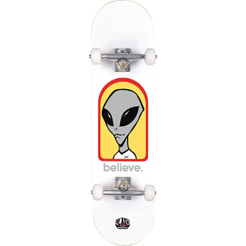 Alien Workshop Believe White 8.0-Inch Skateboard Deck 1