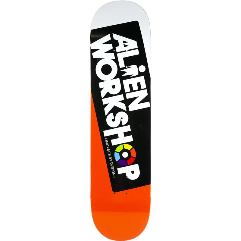 Alien Workshop Filmworks Orange 8.0-Inch Skateboard Deck Featuring Bold Visual Art 1