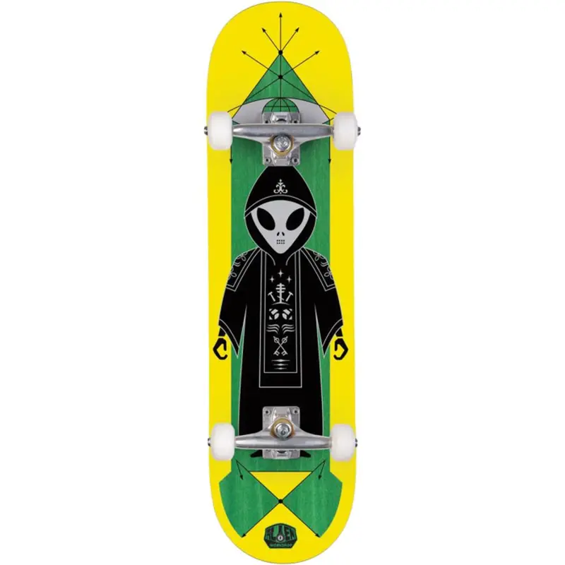 Alien Workshop High Priest 8.25" Skateboard Deck – Vibrant Yellow Graphic, Premium 7-Ply Maple 1