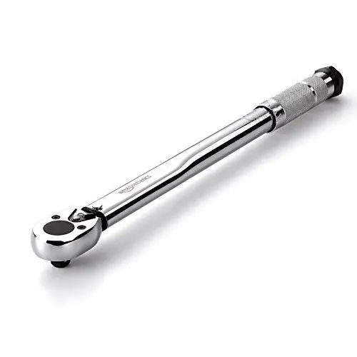 Amazon Basics 3/8" Click-Type Torque Wrench – Adjustable Range: 15–80 Ft-Lb (20–108.5 Nm) 1
