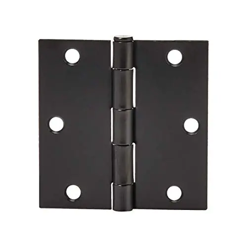 Amazon Basics Matte Black Square Door Hinges – 9 Cm X 9 Cm, Pack Of 12 1