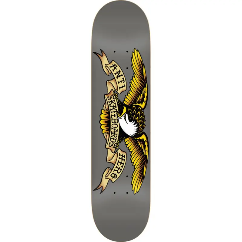 Antihero Classic Eagle Grey 8.25-Inch Skateboard Deck – Sleek Neutral Tone Option 1
