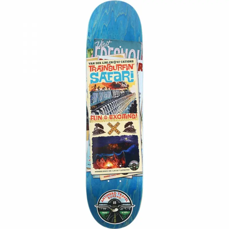 Antihero Van Der Linden Travel Bureau 8.06-Inch Skateboard Deck – Limited Edition Graphic 1