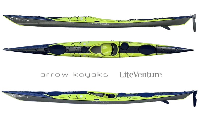 Arrow Empower Kayak – Carbon/Kevlar Layup | Special Edition: Carbon Frame With Acid Green Accents 1