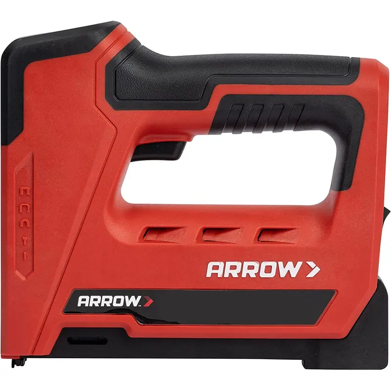 Arrow Et501C Cordless 5-In-1 Nail And Staple Gun – Professional Wireless Fastening Tool For Trim, Roofing, Fencing, Wiring, And Crafts (Black/Red) 1