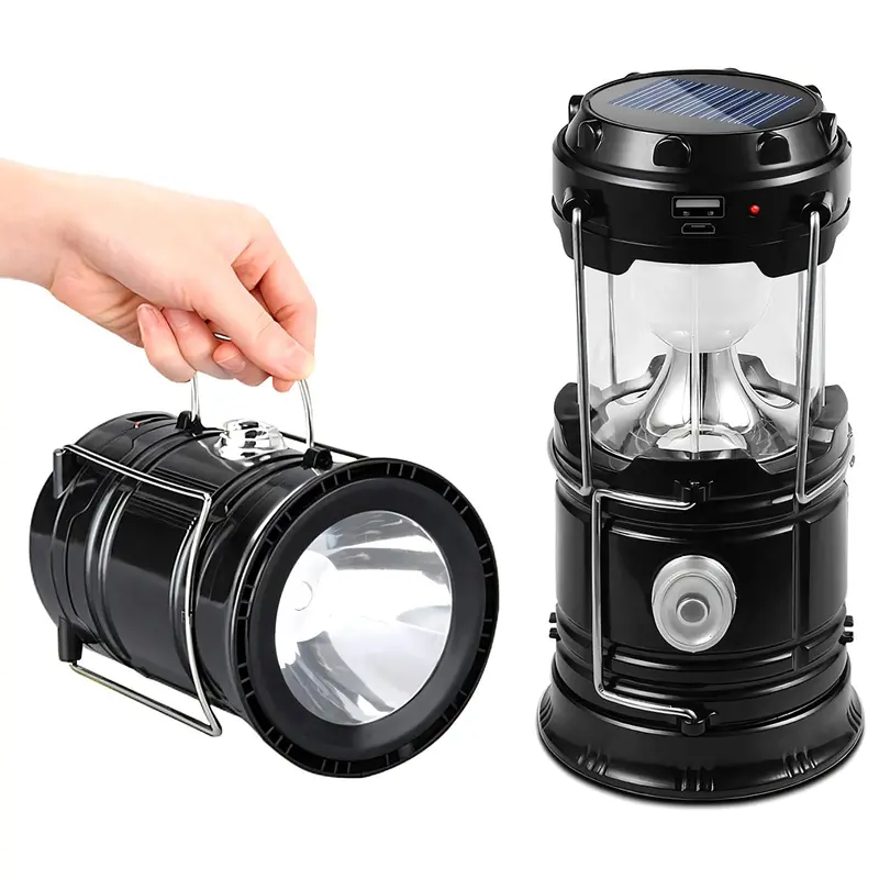 Ausein Solar-Rechargeable Led Lantern – 6+1 Light Modes, Foldable & Waterproof, Portable All-In-One Light For Fishing, Hiking, Emergencies, And Indoor/Outdoor Use 1
