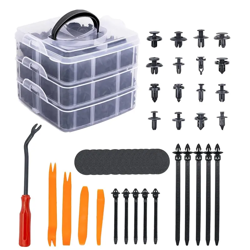 Automotive Plastic Retainer Clips – 670-Piece Universal Nylon Clip Set With Extraction Tools For Toyota, Honda, Nissan & Mazda 1