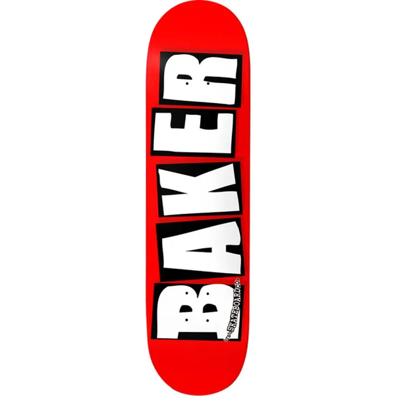 Baker Brand Logo 8.6" Red/White Skate Deck 1