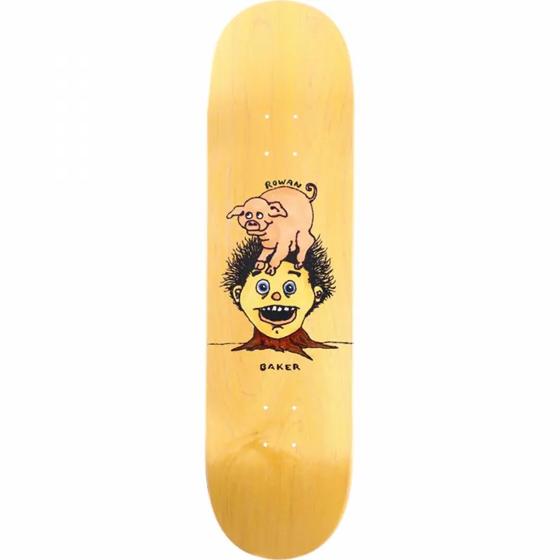 Baker Zorilla Piggy Back Mustard 8.5" Skateboard Deck 1