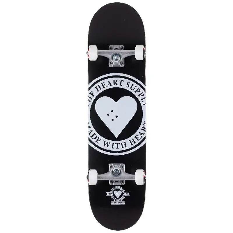 Black Heart Supply Badge Logo 8.0" Skateboard Deck 1