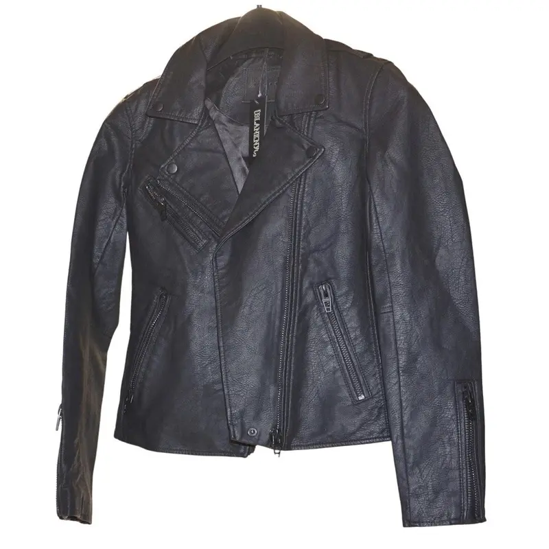 Blanknyc Onyx Faux Leather Moto Jacket For Women – Size L 1