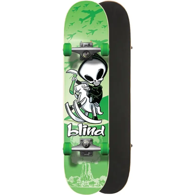 Blind Classic Crazy Horse 6.75" Green Soft Top Complete Skateboard – Entry-Level 1