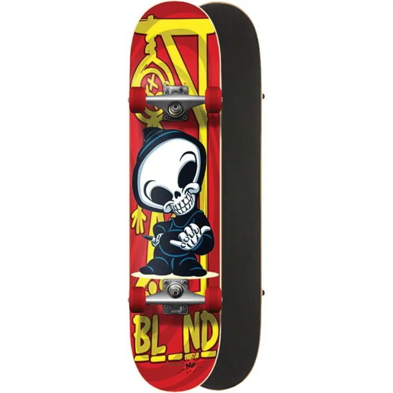 Blind Classic Hangman 7.0" Red Soft Top Complete Skateboard – Youth Size 1